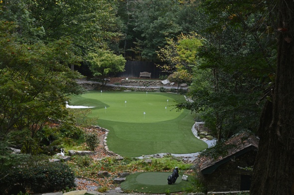 San Francisco Synthetic Putting Green amidst trees